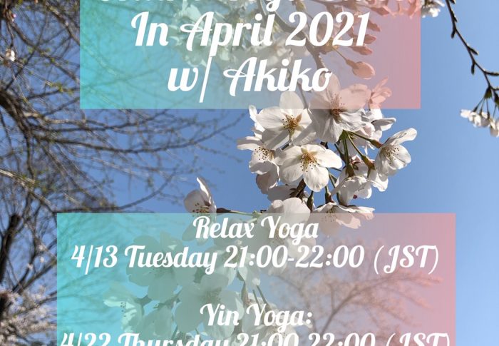 Online Yoga Class in April, 2021