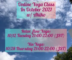 Online Yoga Class in October, 2021