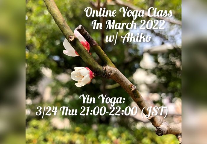 Online Yoga Class in March, 2022