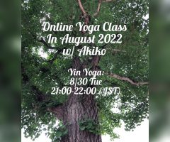 Online Yoga Class in August, 2022
