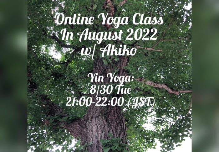 Online Yoga Class in August, 2022